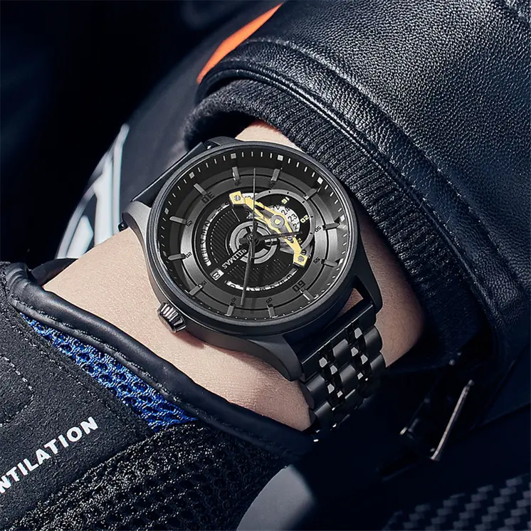 RUIMAS Luxury Business Watches for Mens Fashion Stainless Steel Automatic Mechanical Watch Waterproof Date Wristwatch Clock 6786
