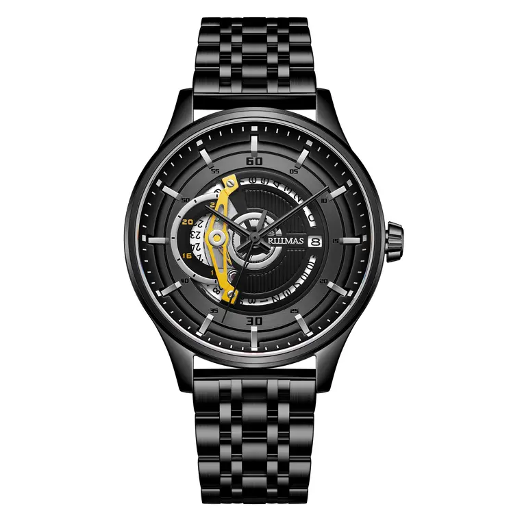 RUIMAS Luxury Business Watches for Mens Fashion Stainless Steel Automatic Mechanical Watch Waterproof Date Wristwatch Clock 6786