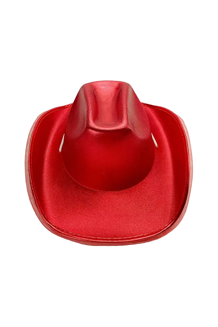 Wickedfun Adult Red Cowboy Hat