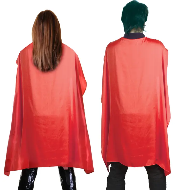 Unisex Red Deluxe Satin Cape