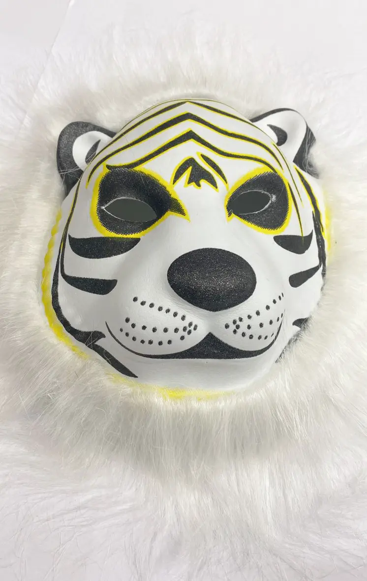 White Tiger Face Mask