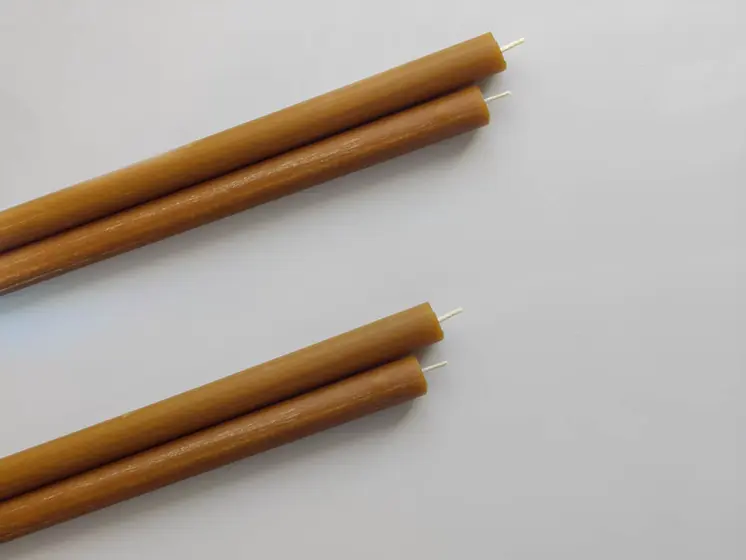 Cylindrical Beeswax Candles 2 pcs.