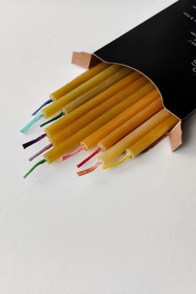 Beeswax Birthday Candles
