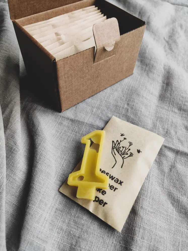 Beeswax Number Cake Topper (full set 0-9)