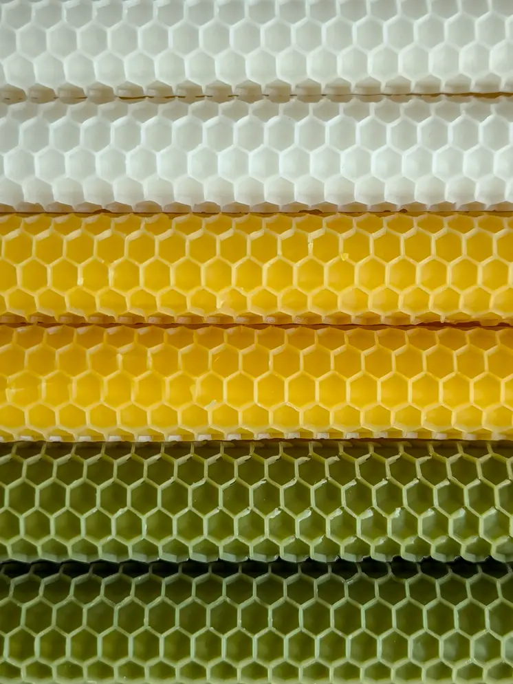 Honeycomb rolled beeswax taper candles