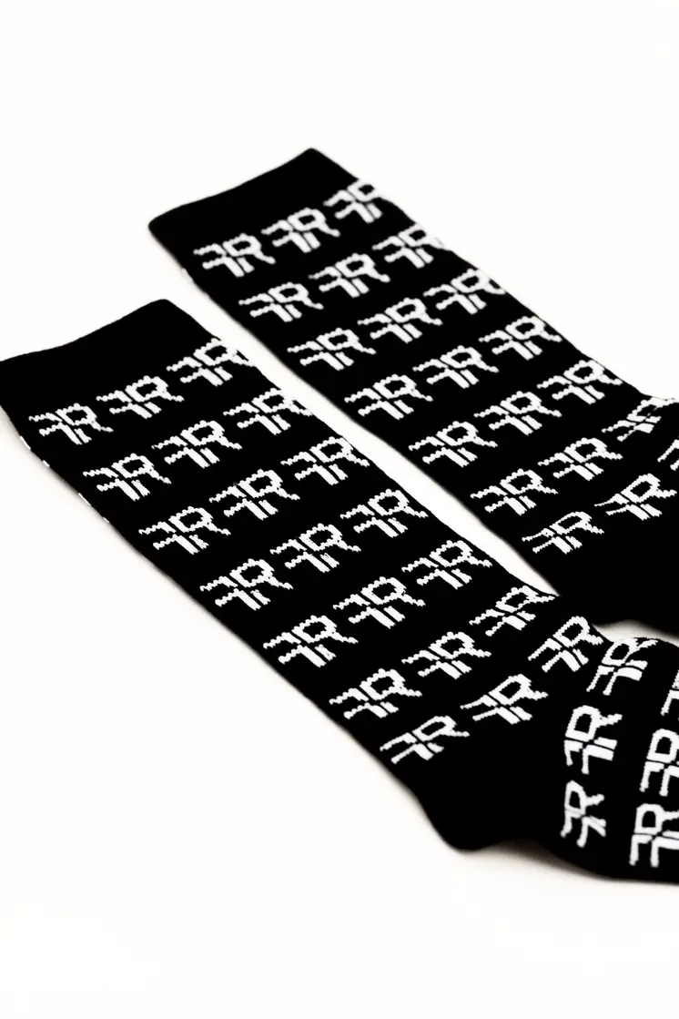 Jacquard Knitted Crew Socks