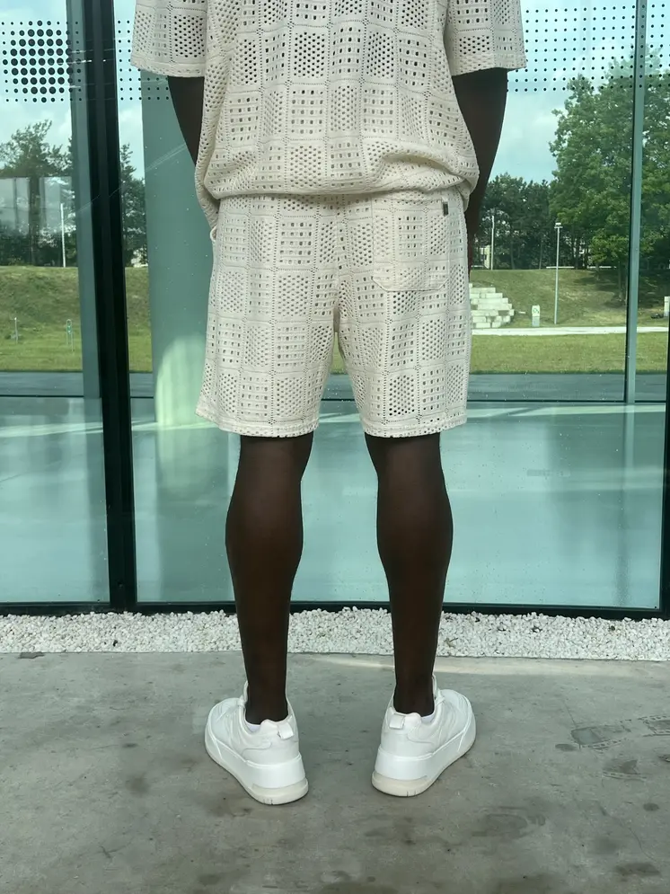 Textured Shorts – Cream