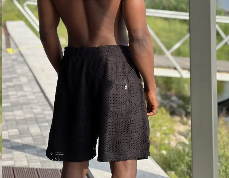 Textured Shorts – Cream