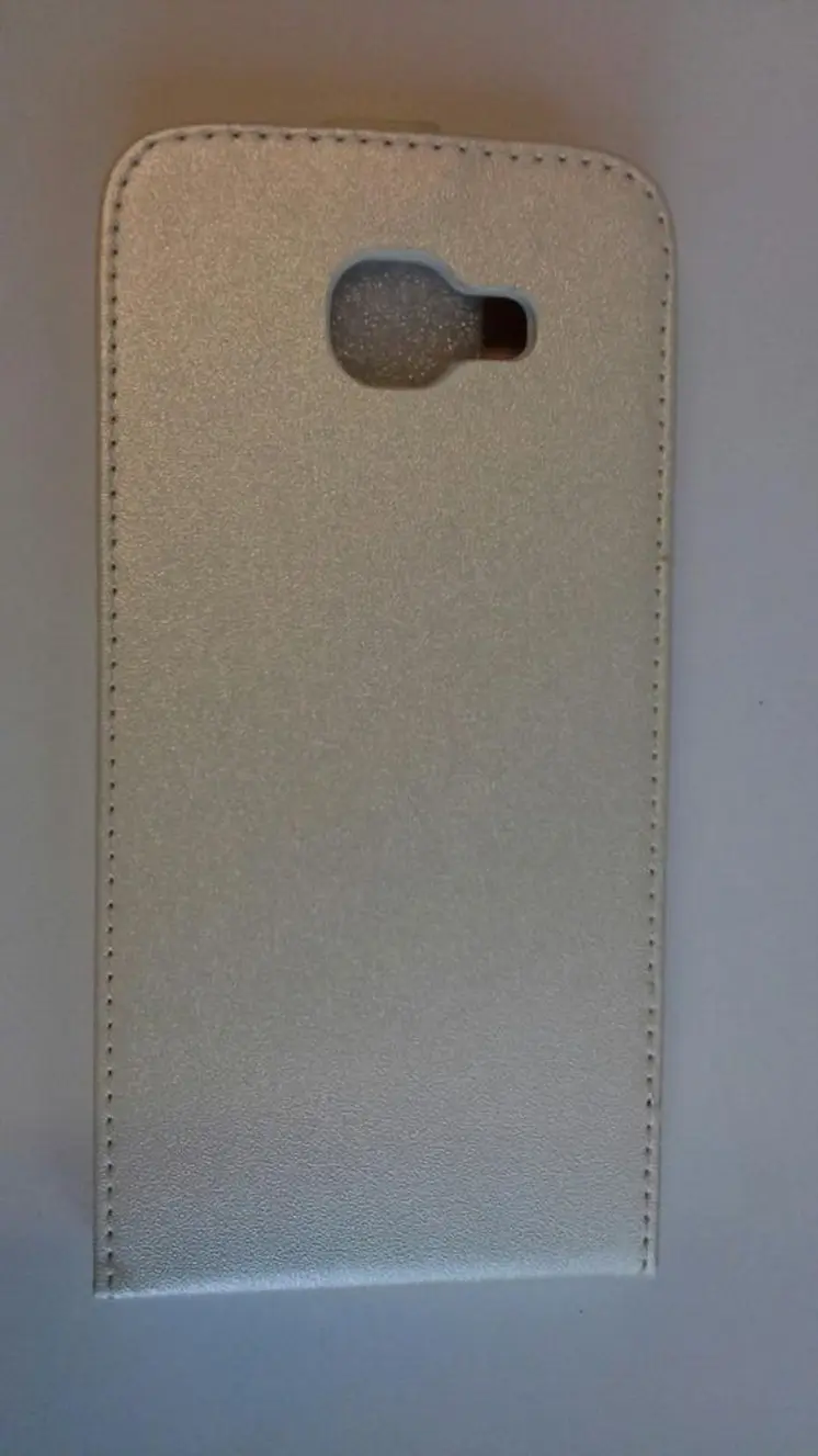 Samsung A710 Galaxy A7 2016 fehér szilikon keretes vékony flip tok