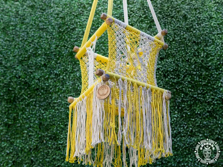 Macrame baby hammock Amarillo