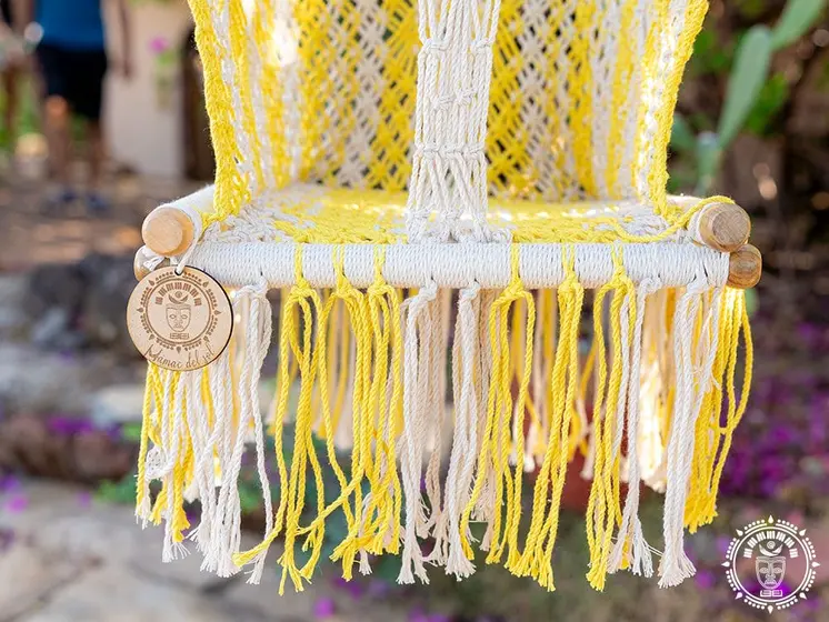 Macrame baby hammock Amarillo