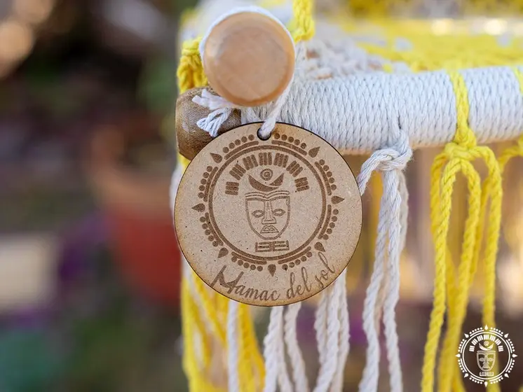 Macrame baby hammock Amarillo