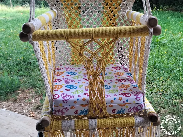 Macrame baby hammock Amarillo