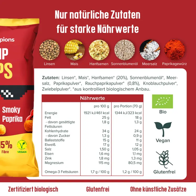 Bio Hemp Flips Smoky Paprika