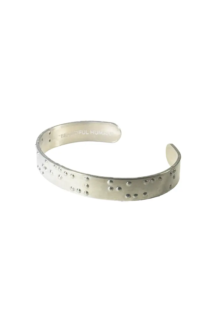 Beautiful Human Braille Cuff Bracelet