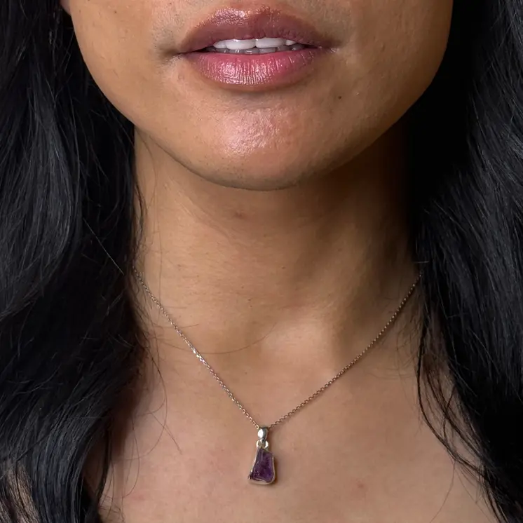 Freeform Gemstone Pendant Necklace