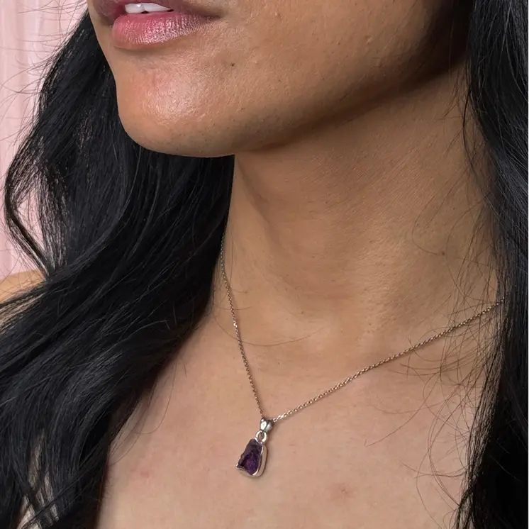 Freeform Gemstone Pendant Necklace