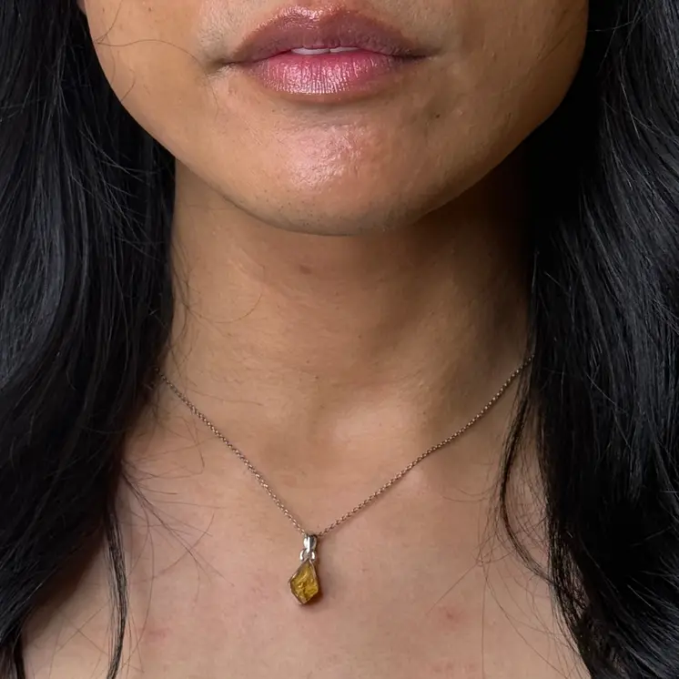 Freeform Gemstone Pendant Necklace