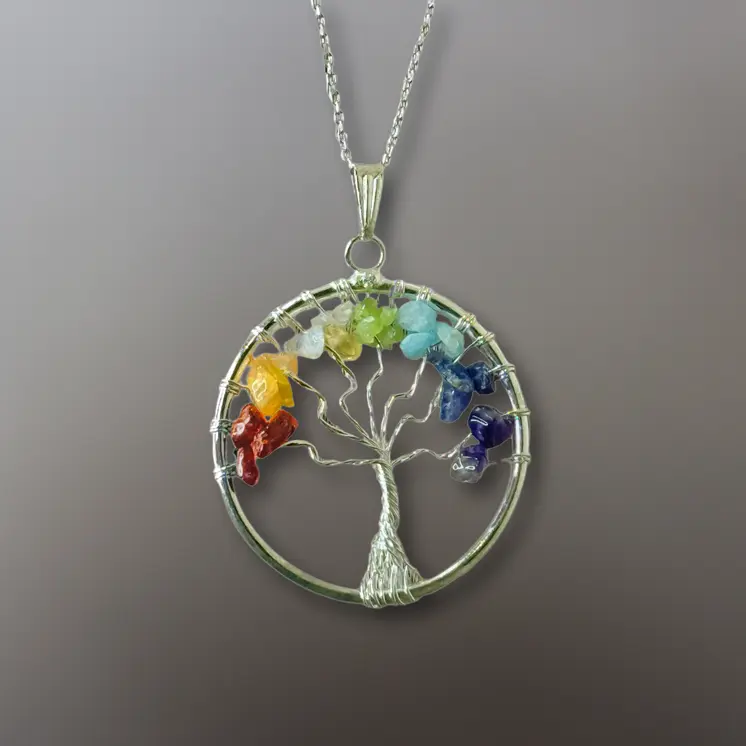 Tree of Life Gemstone Necklace