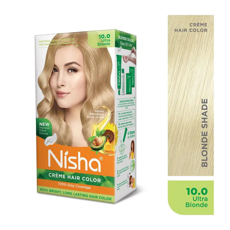 Nisha Creme Hair Color for Women and Men - Flame Red, 120gm, Long-lasting, 100% Grey Coverage Permanent Hair Colour