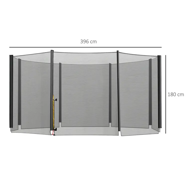 13ft Trampoline Enclosure Net, Safety Barrier, Durable Mesh, Outdoor Activity, Easy Assembly | HOMCOM