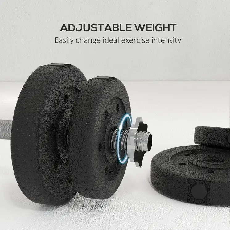 30KG Adjustable Dumbbells Set, Hand Weights Set for Home Gym Weight Lifting Training | HOMCOM