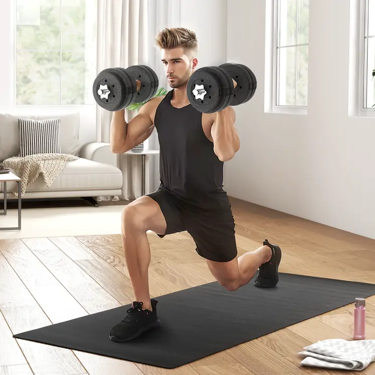 30KG Adjustable Dumbbells Set, Hand Weights Set for Home Gym Weight Lifting Training | HOMCOM