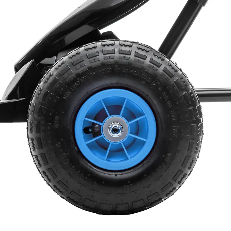 Kids Pedal Go Kart with Adjustable Seat, Inflatable Tyres in Blue by HOMCOM