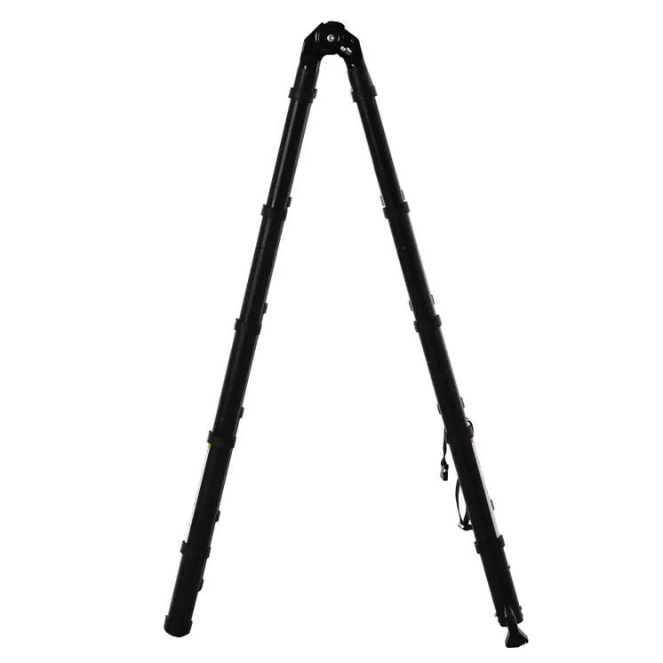 DURHAND 3.2m/10.5ft Extendable Telescopic Ladder, Aluminium Ladder with Anti-slip Pedals, Portable Foldable 10 Step Ladder, 150kg Capacity, EN131 in Black