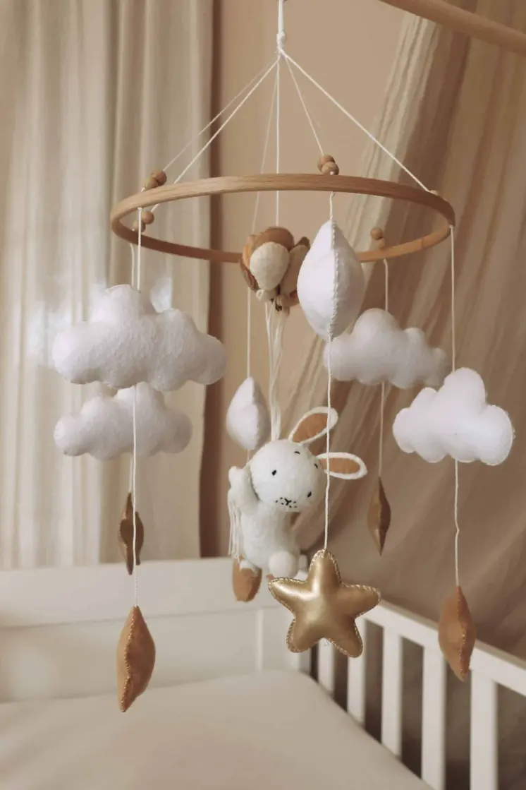 Handmade Bunny baby mobile