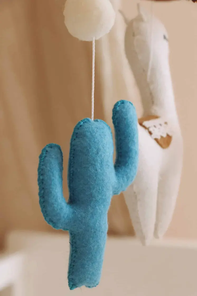 Handmade Lama baby mobile