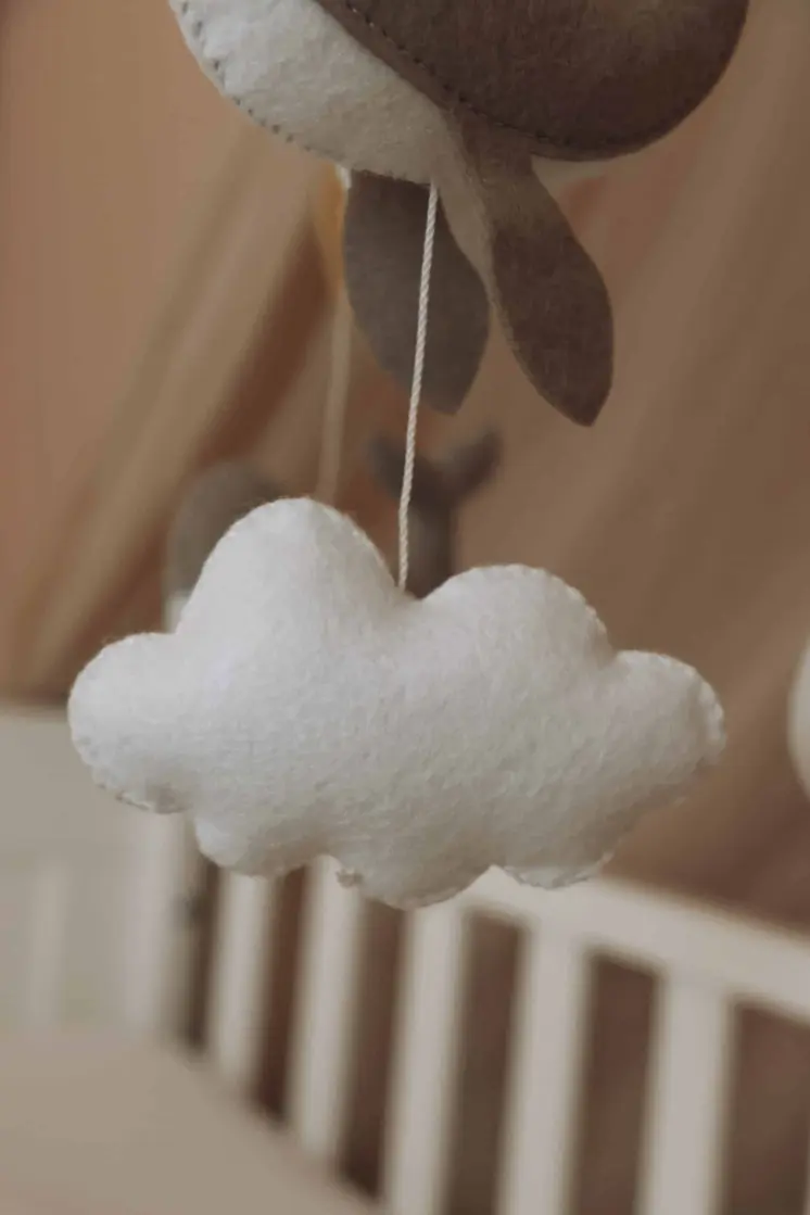 Handmade Little Whales baby mobile