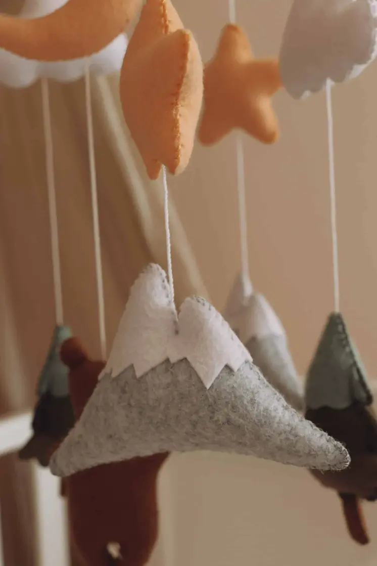 Handmade Brown Bear baby mobile
