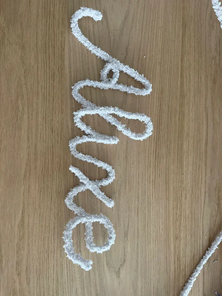 Personalised bouclé name
