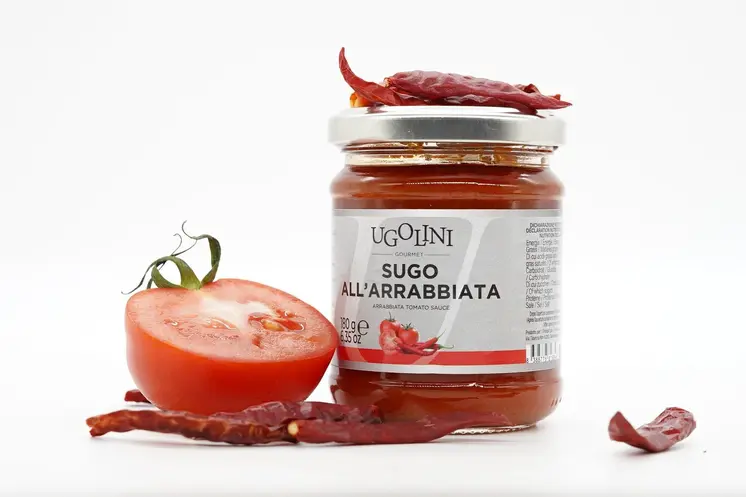 Sugo all'arrabbiata, salsa di polpa di pomodoro senza glutine 180 gr
