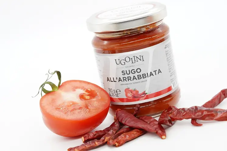 Sugo all'arrabbiata, salsa di polpa di pomodoro senza glutine 180 gr