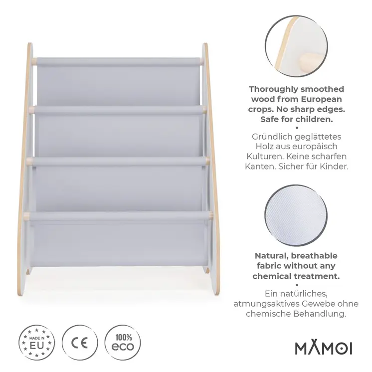 MAMOI® Bibliothèque meuble de rangement pour enfant, Petite bibliotheque murale, Etagere livre et meuble pour chambre de bebe, Bibliothèques montessori pour enfants