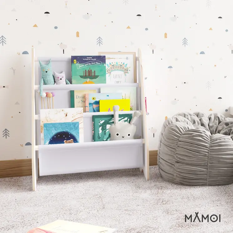 MAMOI® Bibliothèque meuble de rangement pour enfant, Petite bibliotheque murale, Etagere livre et meuble pour chambre de bebe, Bibliothèques montessori pour enfants
