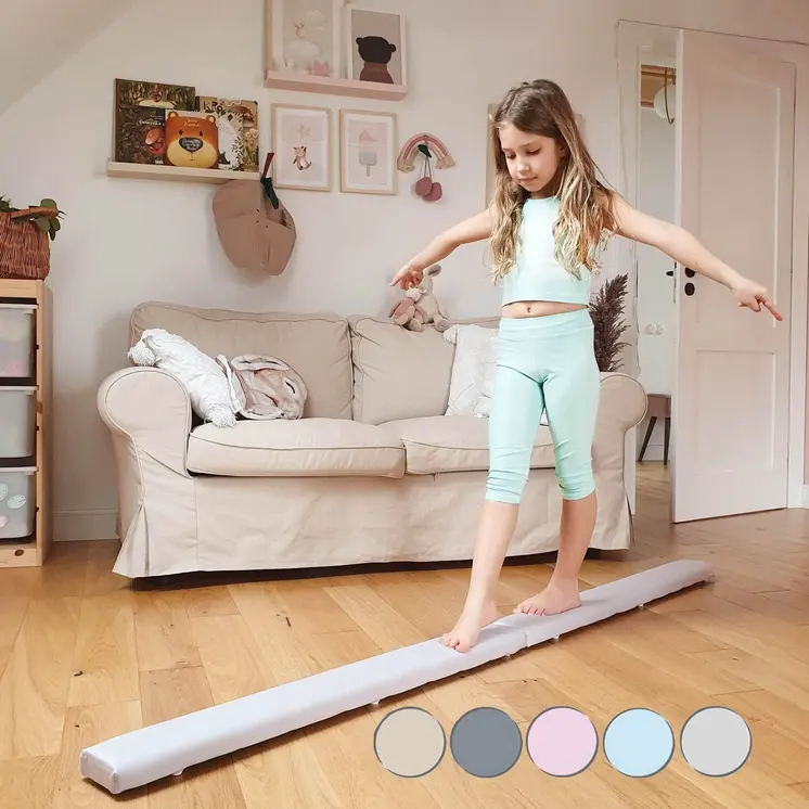 MAMOI® Schwebebalken für zuhause, Balancierbalken für kinder, Balken turnen klappbar, Turngeräte indoor, Balancieren und Turnbalken, Gymnastic bar