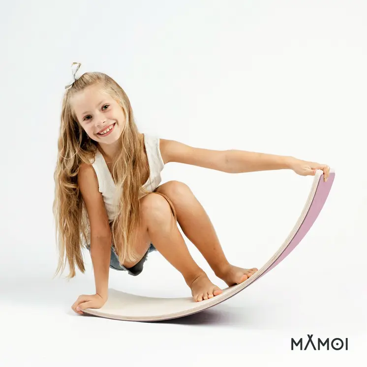 MAMOI® Planche equilibre pour enfant, Balance board, Planches d'équilibre, Jeu équilibre de proprioception en bois, Jeux motricité montessori 1 an 2/3 ans