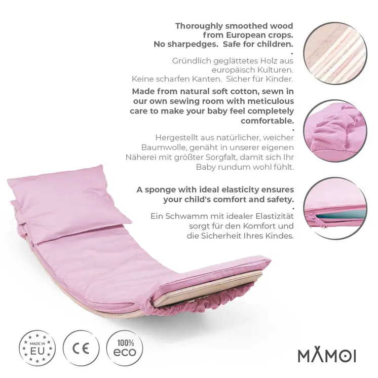 MAMOI® Balance Board für Kinder, Balance wippe, Balancieren und Gleichgewichtstrainer, Balanceboard, Balanceboards indoor, Balancierbrett, Wobble Board aus Holz, Balance-board mit matte ab 12