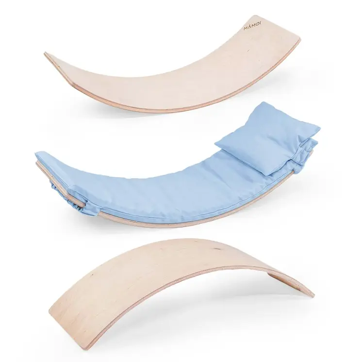 MAMOI® Balance Board für Kinder, Balance wippe, Balancieren und Gleichgewichtstrainer, Balanceboard, Balanceboards indoor, Balancierbrett, Wobble Board aus Holz, Balance-board mit matte ab 11
