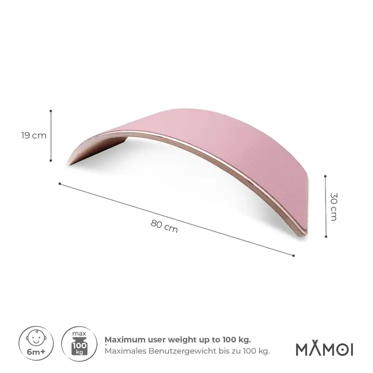 MAMOI® Planche equilibre pour enfant, Balance board, Planches d'équilibre, Jeu équilibre de proprioception en bois, Jeux motricité montessori 1 an 2/3 ans
