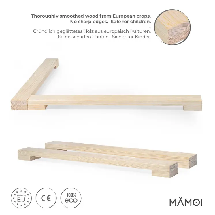 MAMOI® Gymnastics beam for kids (200 cm), Padded non-slip folding balance beam, Kids gym equipment at home, Gymnastic floor beams & bases for children