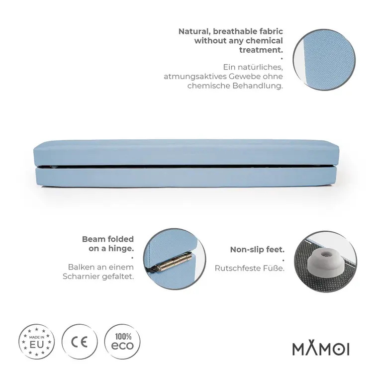 MAMOI® Schwebebalken für zuhause, Balancierbalken für kinder, Balken turnen klappbar, Turngeräte indoor, Balancieren und Turnbalken, Gymnastic bar