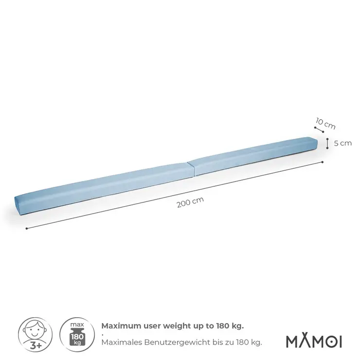 MAMOI® Schwebebalken für zuhause, Balancierbalken für kinder, Balken turnen klappbar, Turngeräte indoor, Balancieren und Turnbalken, Gymnastic bar