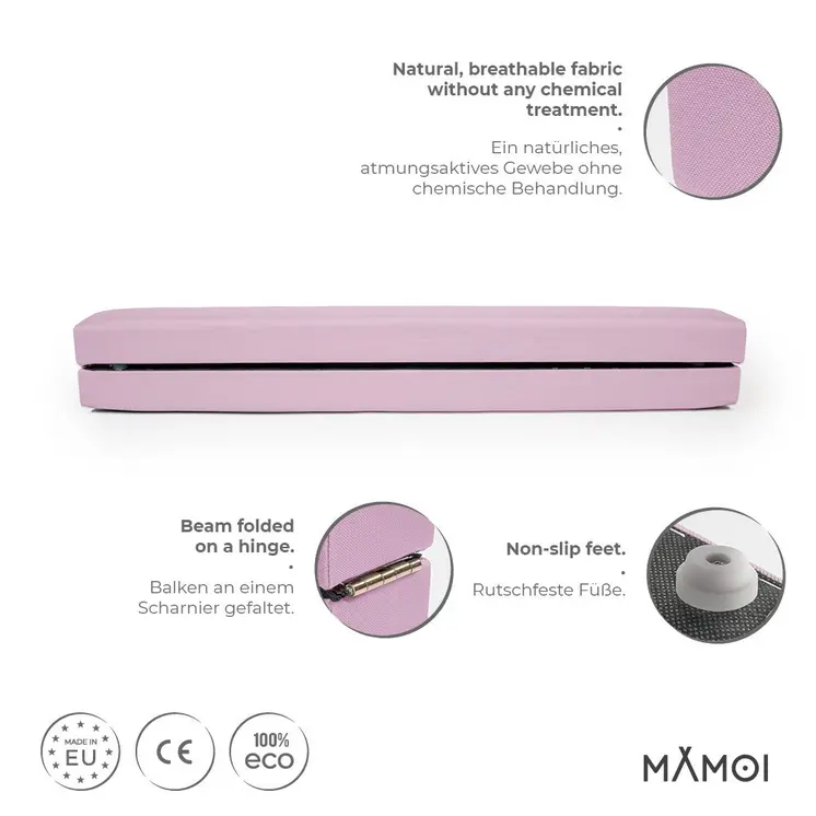 MAMOI® Schwebebalken für zuhause, Balancierbalken für kinder, Balken turnen klappbar, Turngeräte indoor, Balancieren und Turnbalken, Gymnastic bar