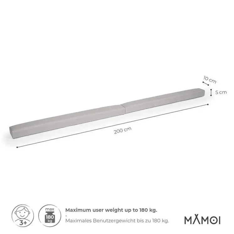 MAMOI® Schwebebalken für zuhause, Balancierbalken für kinder, Balken turnen klappbar, Turngeräte indoor, Balancieren und Turnbalken, Gymnastic bar