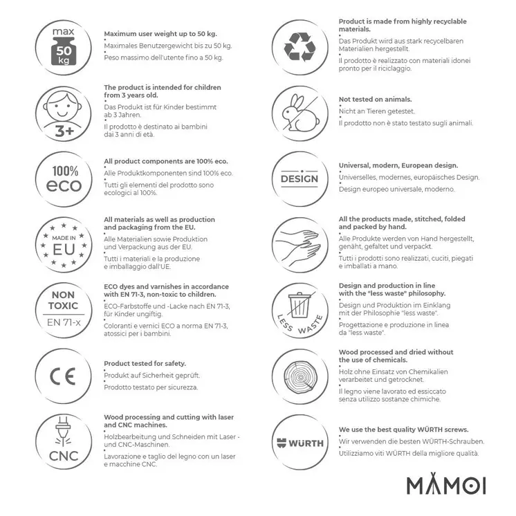 MAMOI® Klettergerüst Indoor, Sprossenwand für kinderzimmer, Turnringe kinder für klettern, Kletterwand und spielgeräte, Turngeräte mit Klimmzugstange für drinnen, Sportgeräte ab 3 jahre