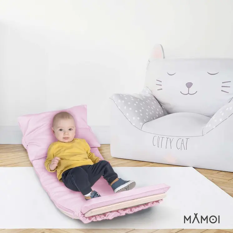 MAMOI® Oreiller de Planche D`équilibre Rose | Tapis de Planche D'équilibre | Tapis de Balance Board | Matériau de la Planche D`équilibre | Coussin pour Balance Board | CE | 100% ECO | Made in EU